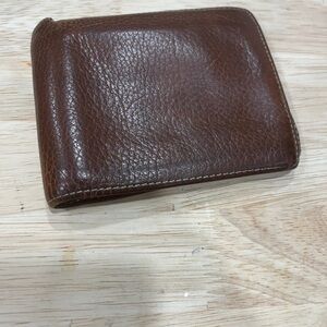 Mulberry Eight (8) Card Classic Brown Leather Wallet vintage